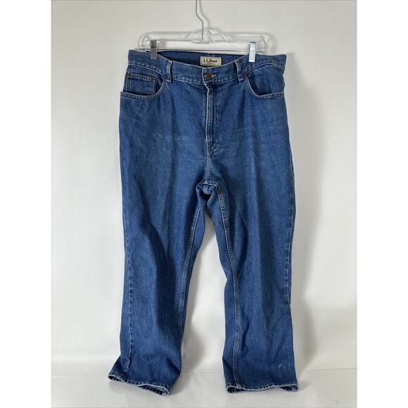 L.L. Bean Denim - LL Bean Women's Jeans Size 16 Reg Blue Denim Original Fit Relaxed 100% Cotton